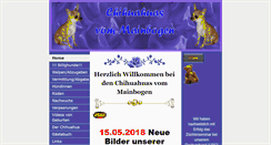 Desktop Screenshot of chihuahuas-vom-mainbogen.de