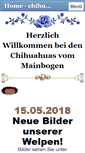 Mobile Screenshot of chihuahuas-vom-mainbogen.de